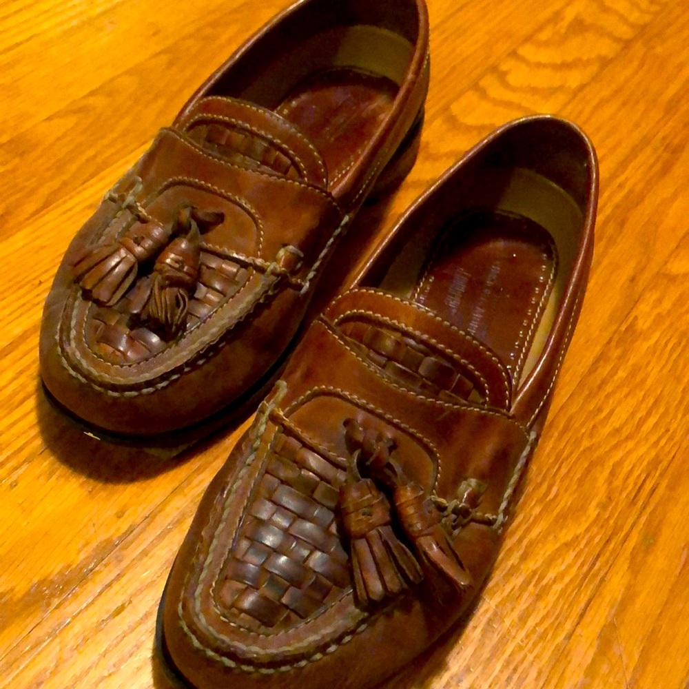 Leather loafers.